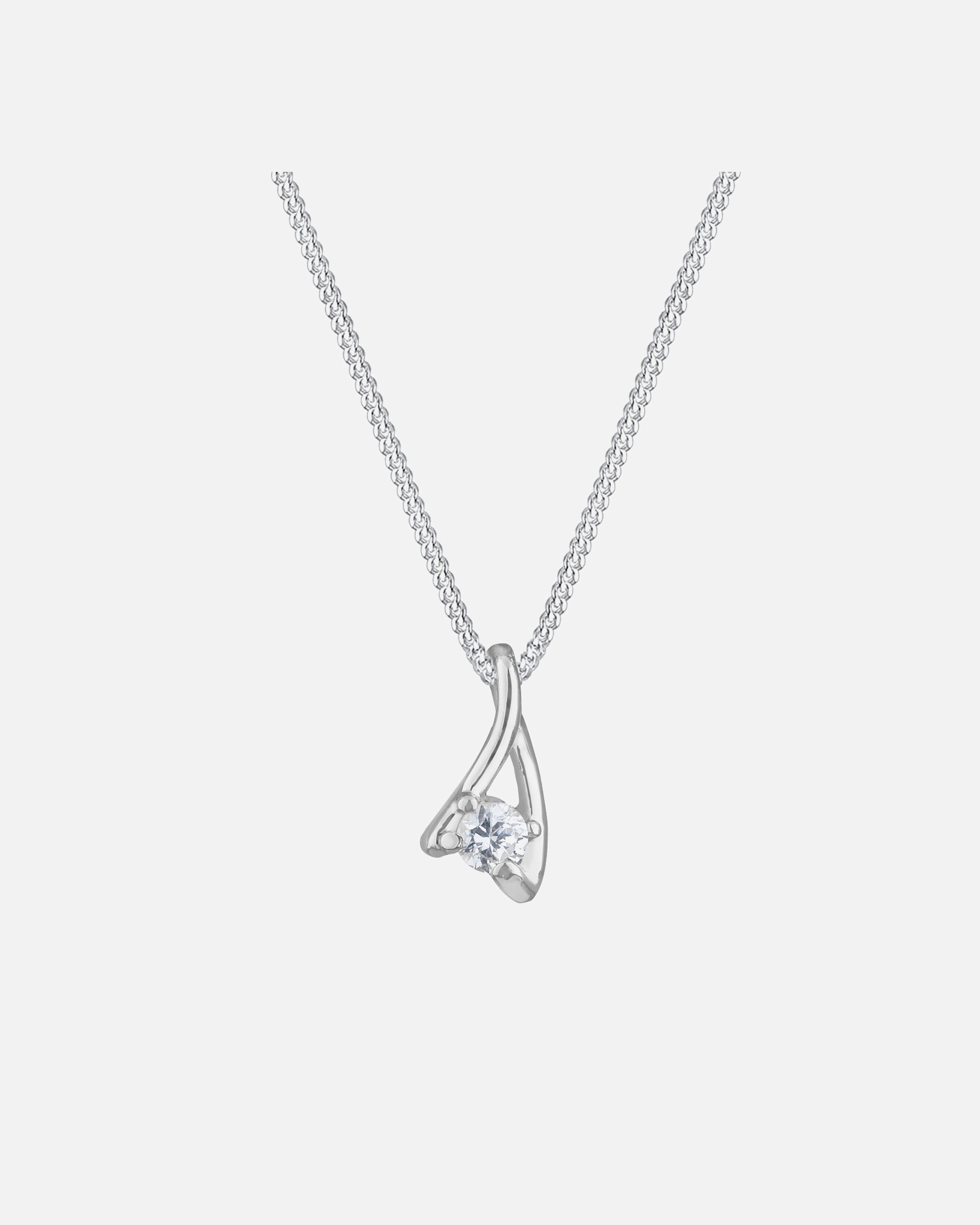 Elli Femme Pendentif Classique avec des Cristaux de Zircone Cubique en Argent Sterling 925