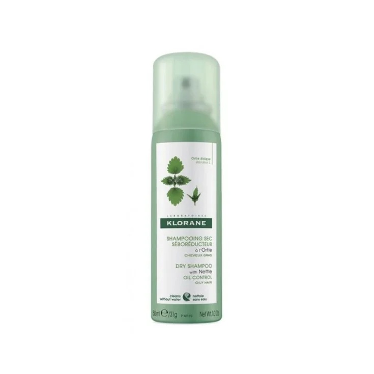 KLORANE Droogshampoo met brandnetel 50 ml voor vet haar