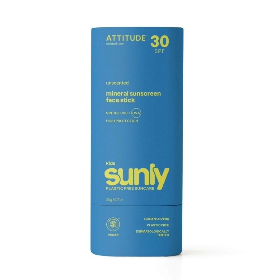 Attitude krema za sunčanje za djecu SUNLY Kids mineralni stik za sunčanje SPF 30 - 20 g