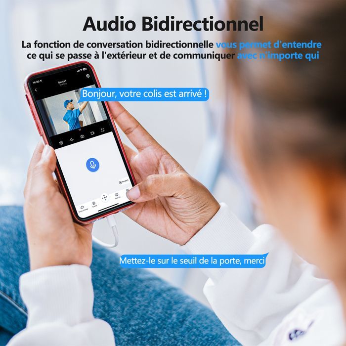 Kit de cámaras de seguridad inalámbricas WiFi para exteriores CAMCAMP, 2 MP, audio bidireccional, NVR, grabación, 4 cámaras, visión nocturna.