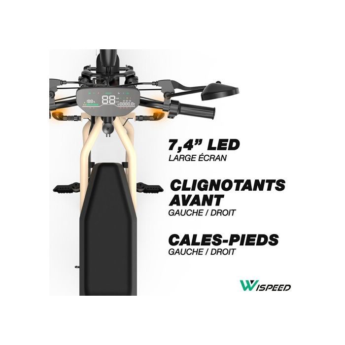 Draisienne électrique Wispeed WIMOB SCOOT SABLE – CYCLOMOBILE HOMOLOGUE ROUTE
