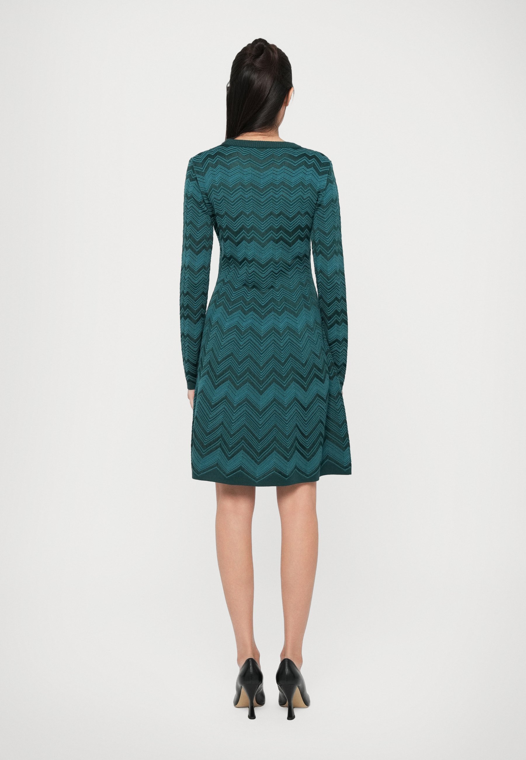 Missoni KORTE JURK - Jumperjurk - effen kleur groen