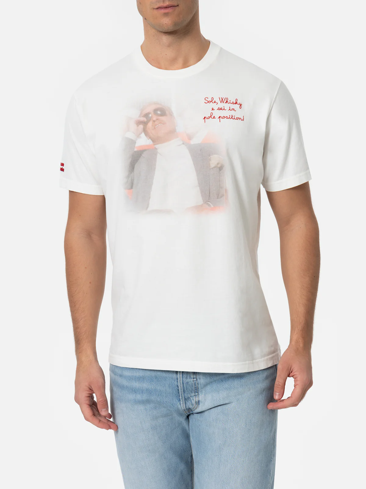 Camiseta de algodón Arnott's con bordado de sol, whisky y... | N HOLIDAYS