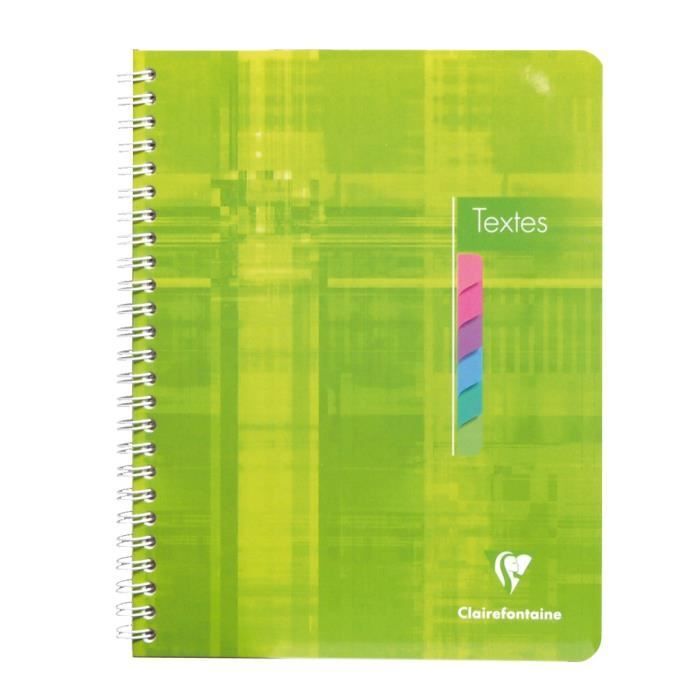 Caderno CLAIREFONTAINE, capa dura, 17 x 22 cm, 144 páginas