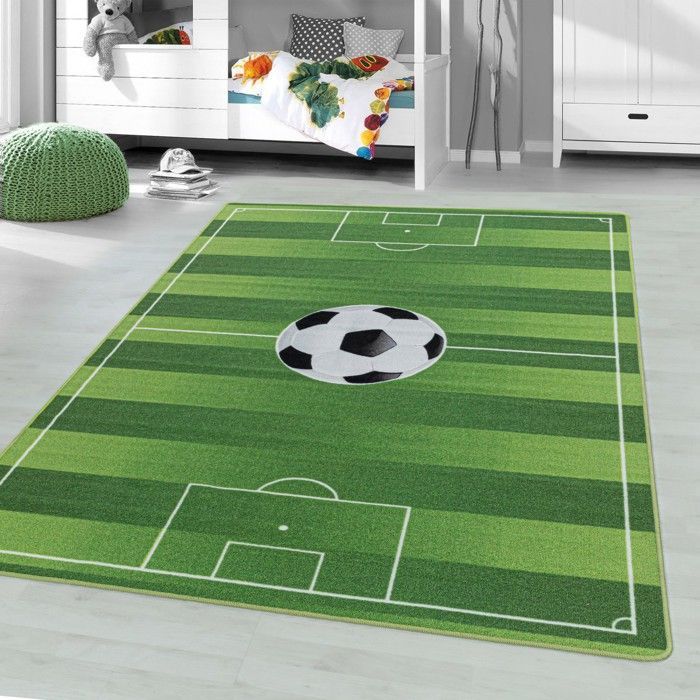 Tapis pour enfant - AYYILDIZ - Stade de football - Vert - 100% polyamide - 80x120 cm