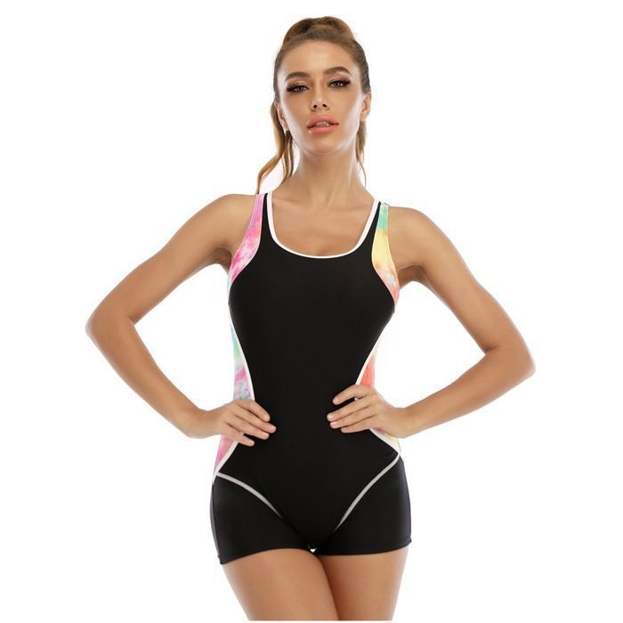 Women's One-Piece Sport Swimsuit Slimming Swimsuit Siamese Shorty Blue