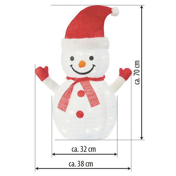 LED-kerstfiguur sneeuwpop