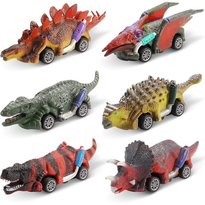 Cochecitos de dinosaurios para arrastrar - ZGEER - 6 diseños diferentes - Juguete de interior para niños - Unisex