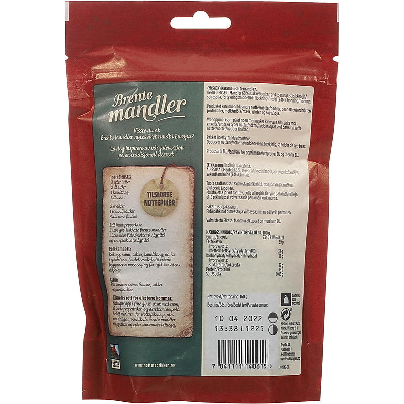 Brynild Ristede Mandler 160 g
