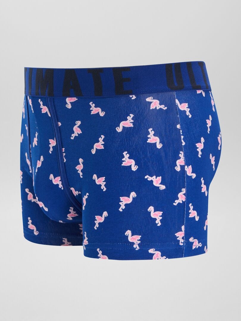 Conjunto de 3 cuecas boxer estampadas - AZUL