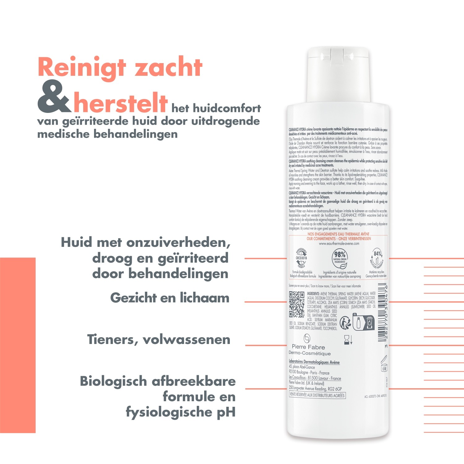 Avène Cleanance HYDRA pomirjujoča čistilna krema - 200 ml