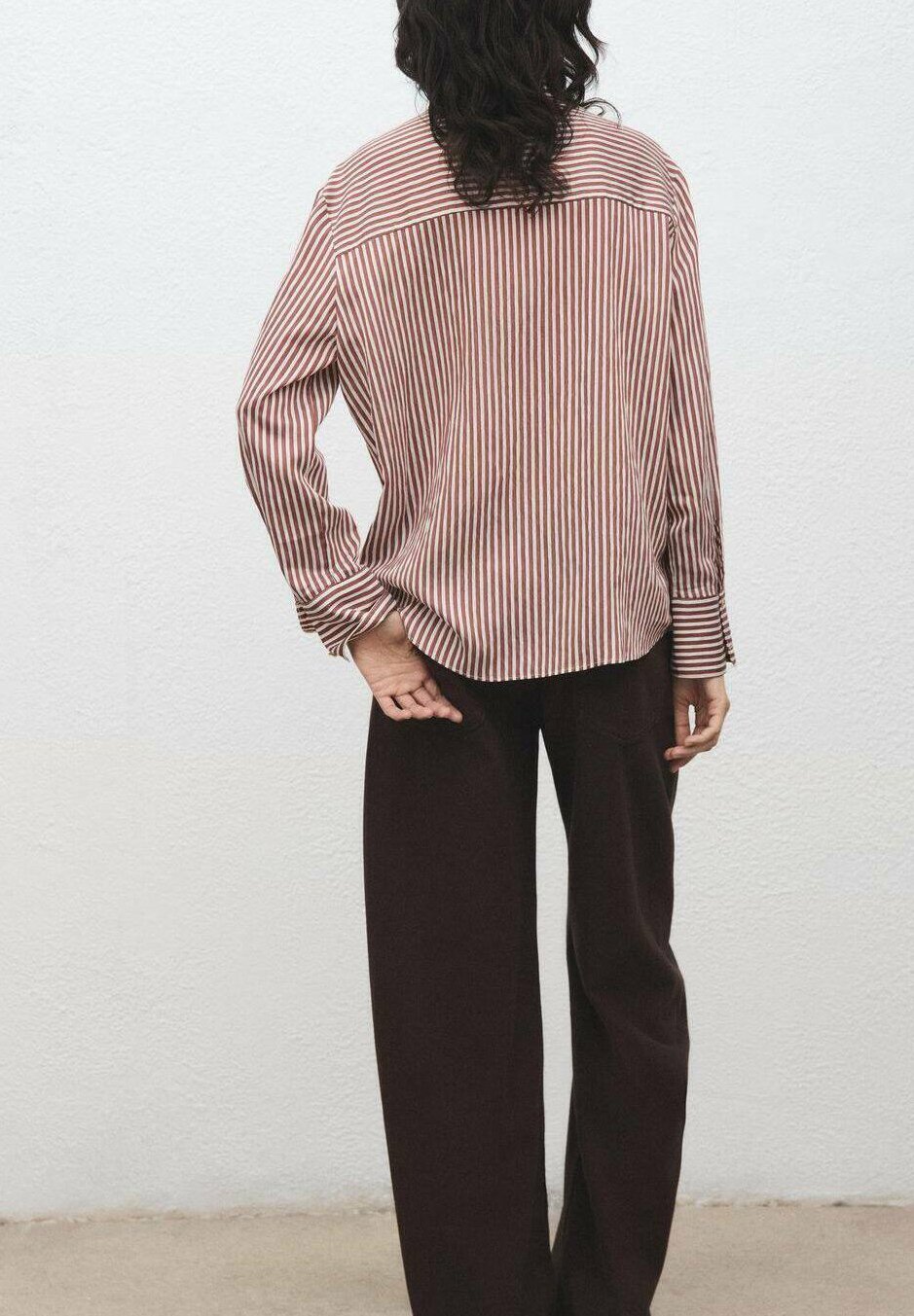 Mango blouse met knoopsluiting - bruin