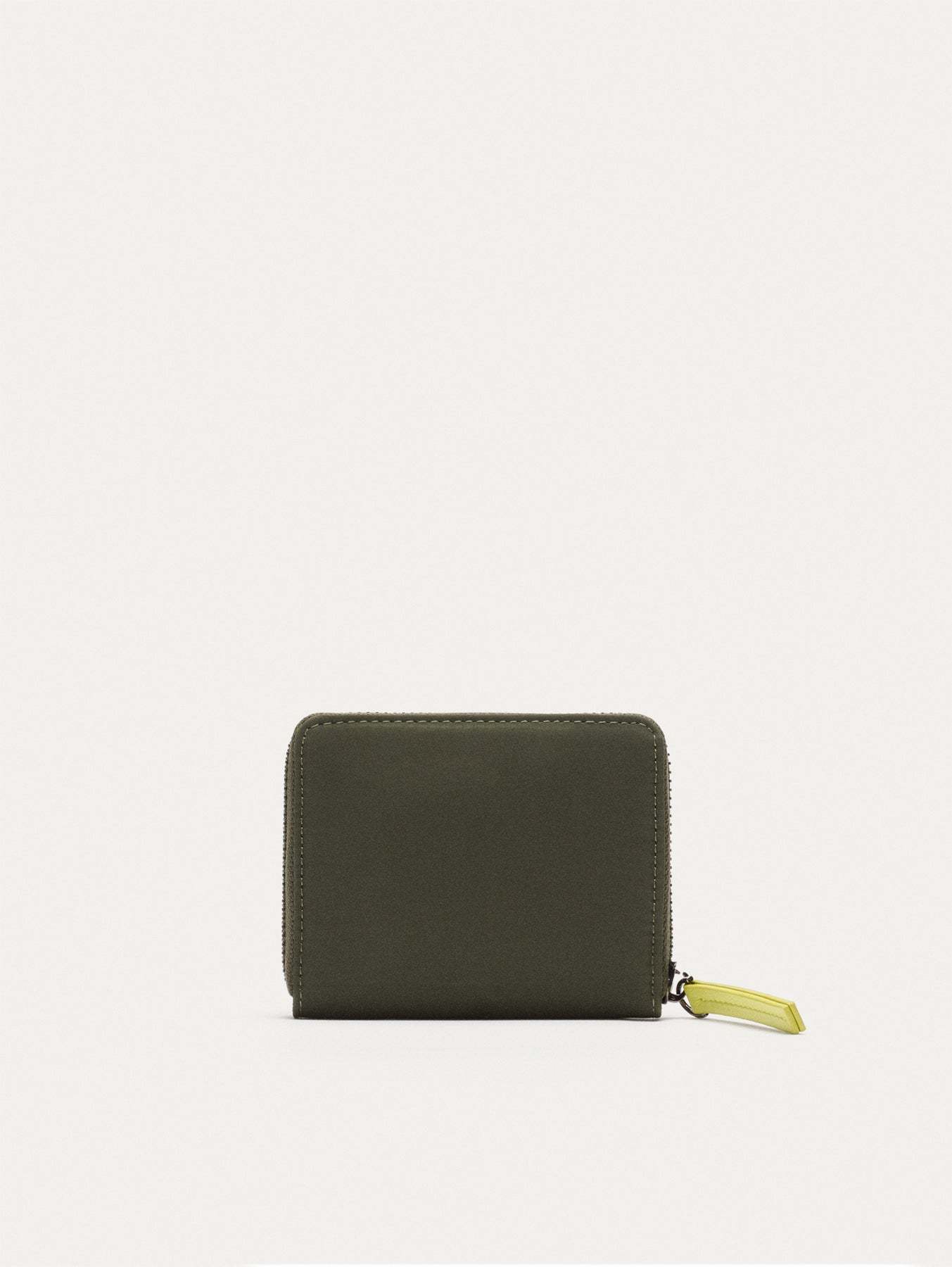CARTERA NYLON LOGO VERDE OSCURO