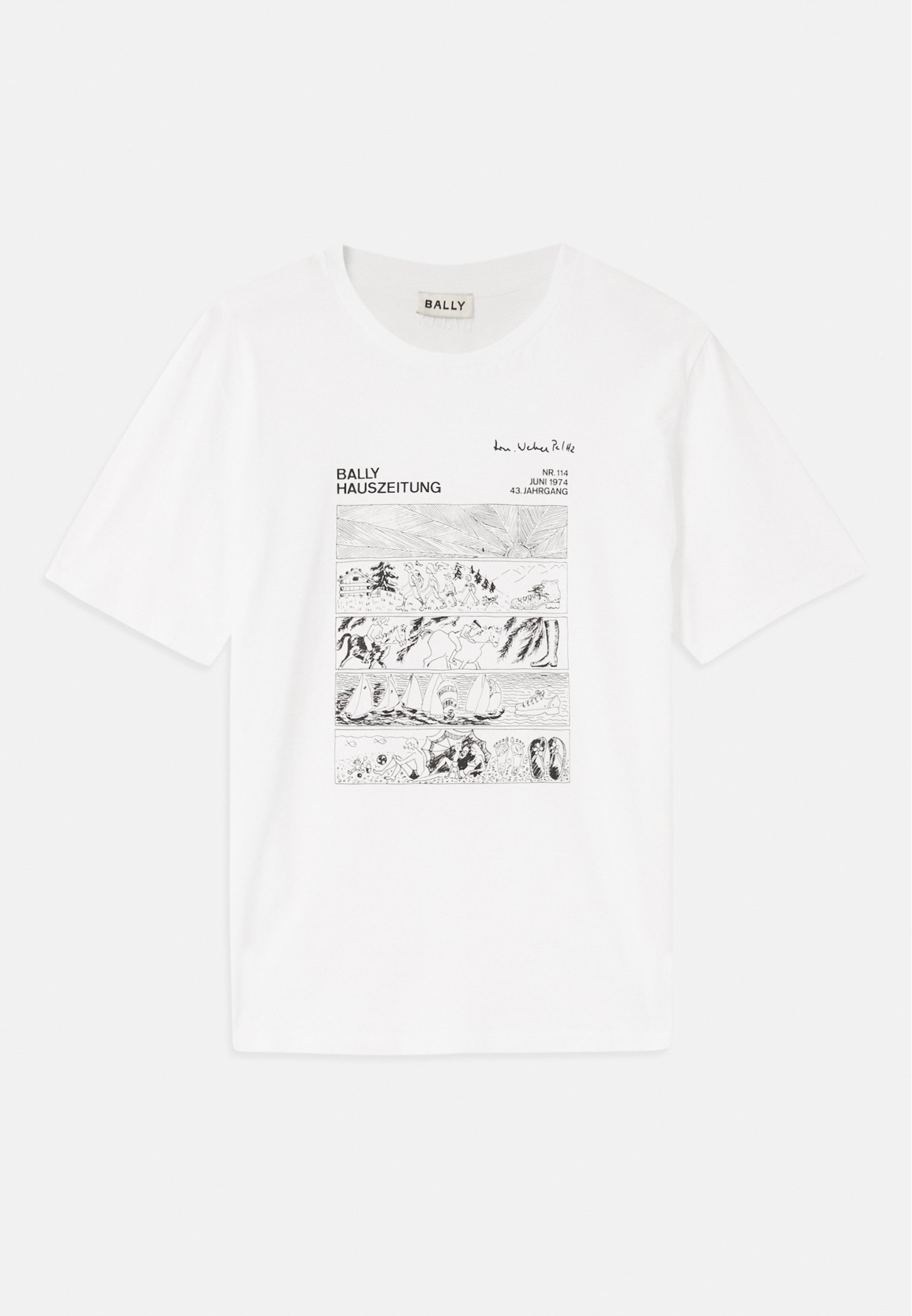Bally Print T-shirt - white/black