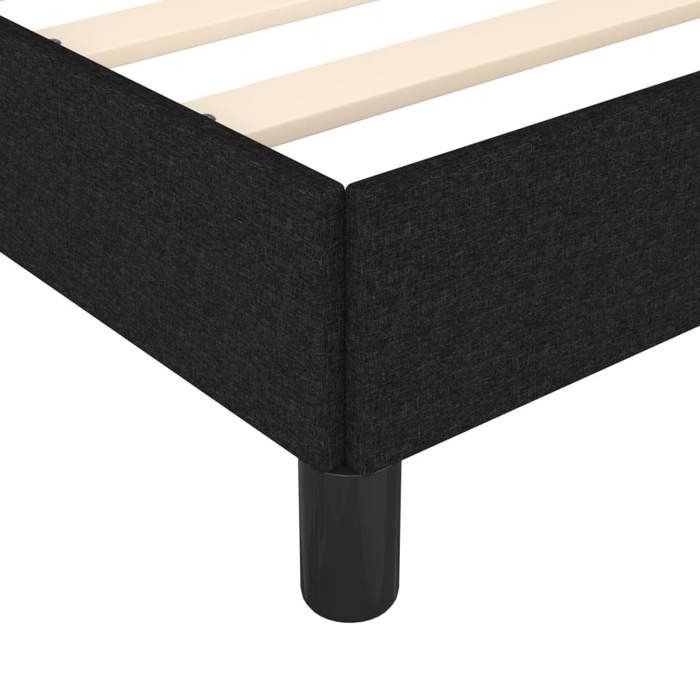 Mooi tweepersoonsbedframe - Extra comfortabel - Lattenbodem - Matras niet inbegrepen, zwart, 140x190cm, stof, 2771