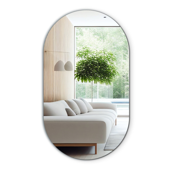 Lustro owalne dekoracyjne wiszące loft do sypialni 40x70cm