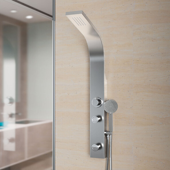 Stainless steel shower panel