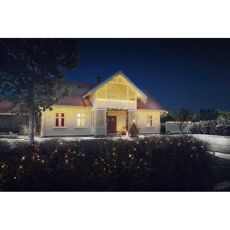 Light IT Lichterkette mit 100 Lichtern in Eiszapfenform, Starterset, Systembeleuchtung, Hafjell