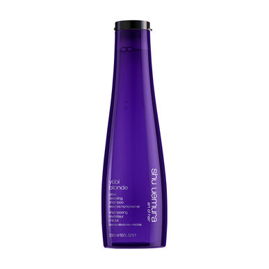 Shu Uemura Yubi Blonde Glow Revealing Shampoo, fiolett sjampo for lysnet eller bleket hår, 300 ml