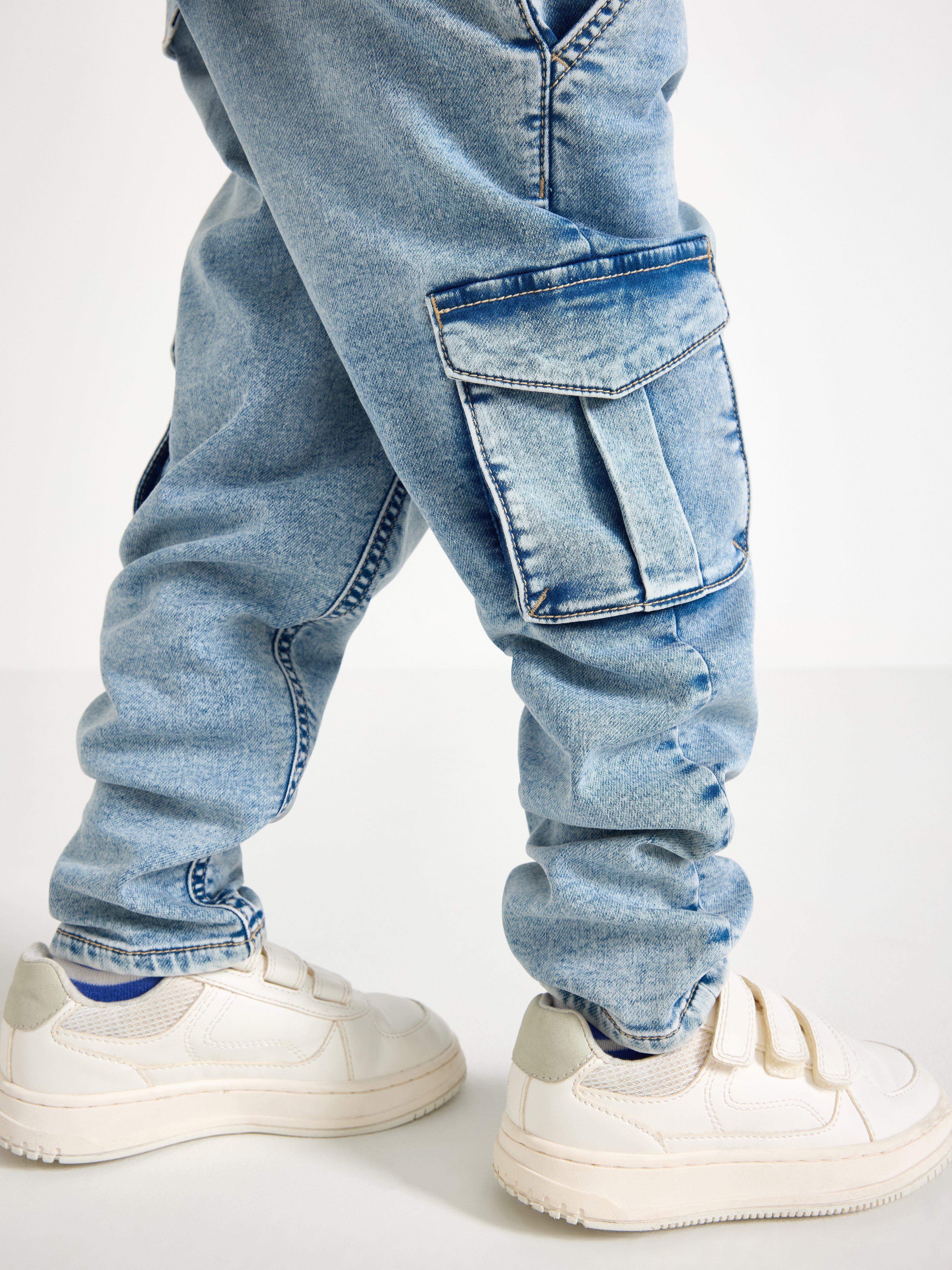 Calça jeans de perna larga WILMER em denim Denim