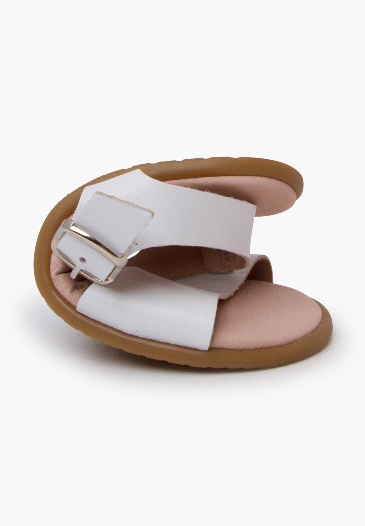 Pisamonas effen gesp - babyschoenen - wit