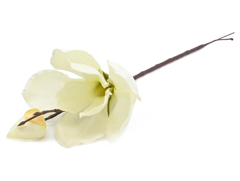 Sztuczny kwiat Magnolia 36 cm ecru