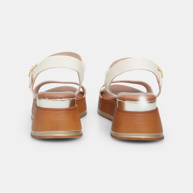 BATA Damsandaler i Läder med 6 cm Platåsula