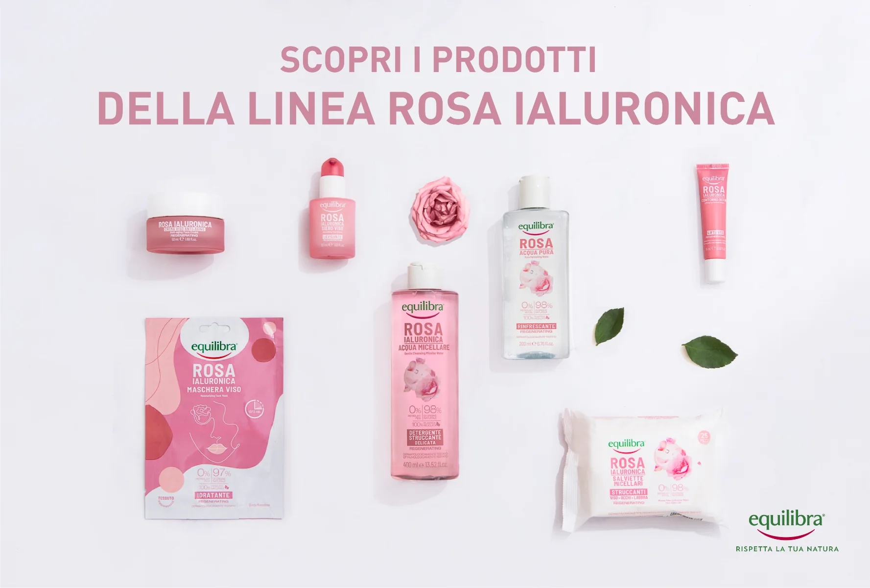 EQUILIBRA Equilibra Rosa Pure Toning Water 200 ml Multi-actieve tonic