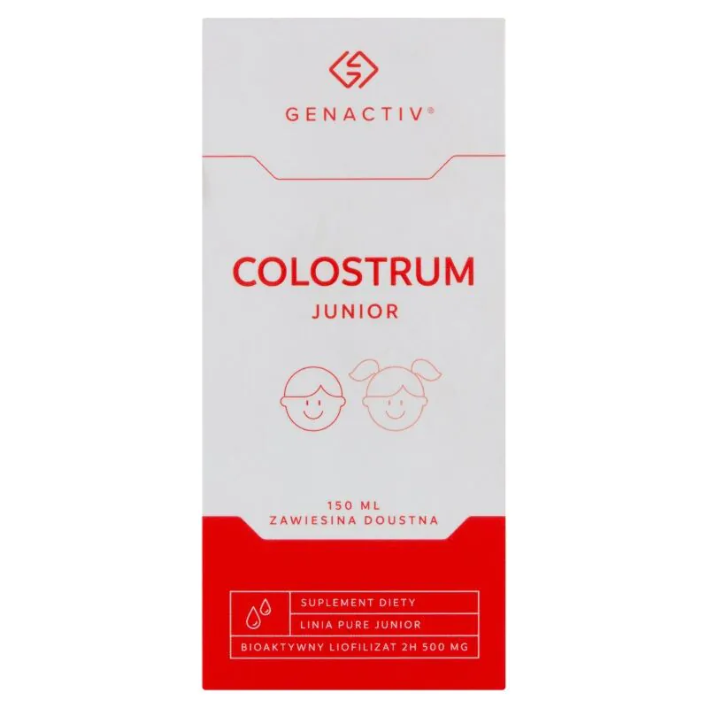 Genactiv Colostrum Junior Preparat wzmacniający odporność Zawiesina doustna