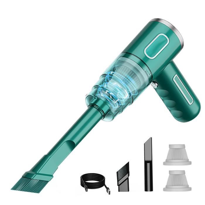 Aspirateur à Main de Voiture - sans fil - bleu - 2000 mAh - grande puissance d'aspiration 29000pa - pour voiture-maison-bureau