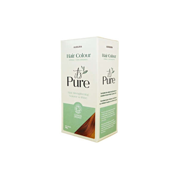 Tinte para el cabello It's Pure Auburn 100% orgánico y natural, 110 g