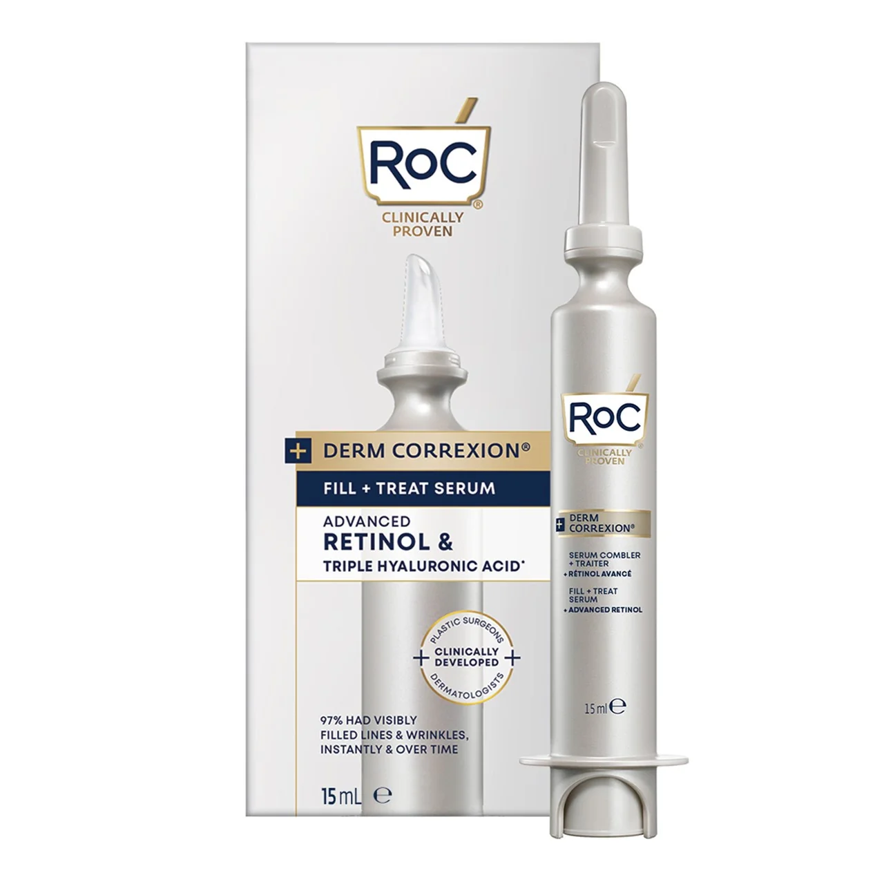 Derm Correxion Fill + Treat Siero - Filler antirughe, Siero viso antirughe