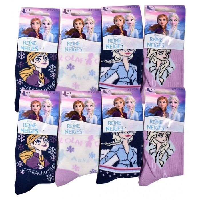 Meias Frozen - Pacote com 8 pares, roxas - para meninas