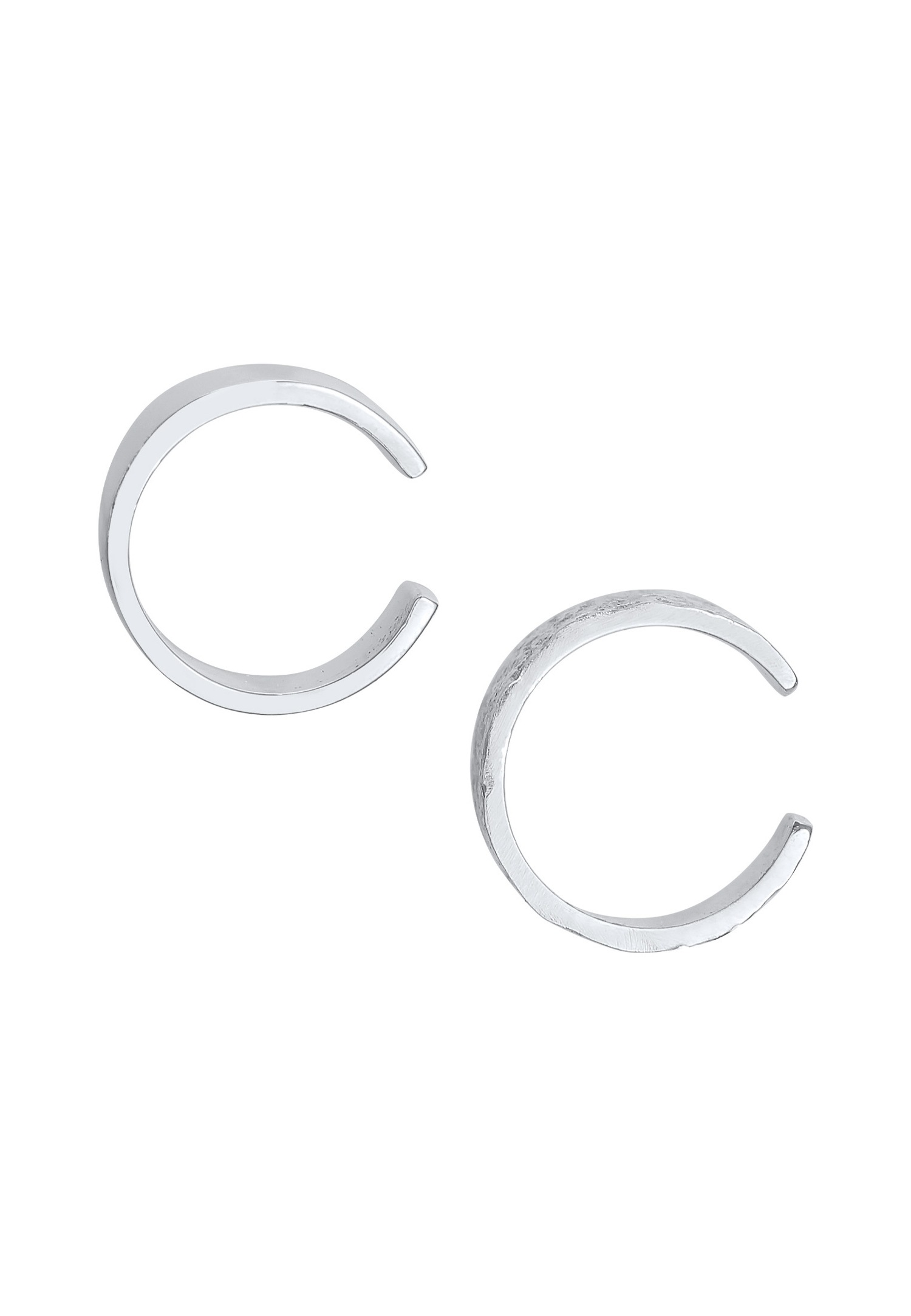 Elli Femmes Set Earcuff Basique Martelé en argent sterling 925