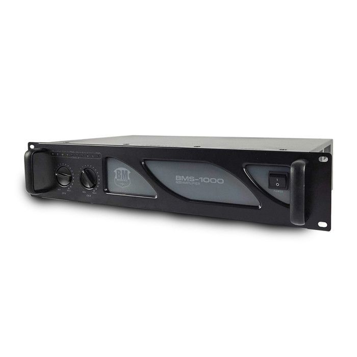 DJ PA Amplifier - BM SONIC BMS-1000 - 2 x 500W - MOSFET Technology with Continuous Cooling