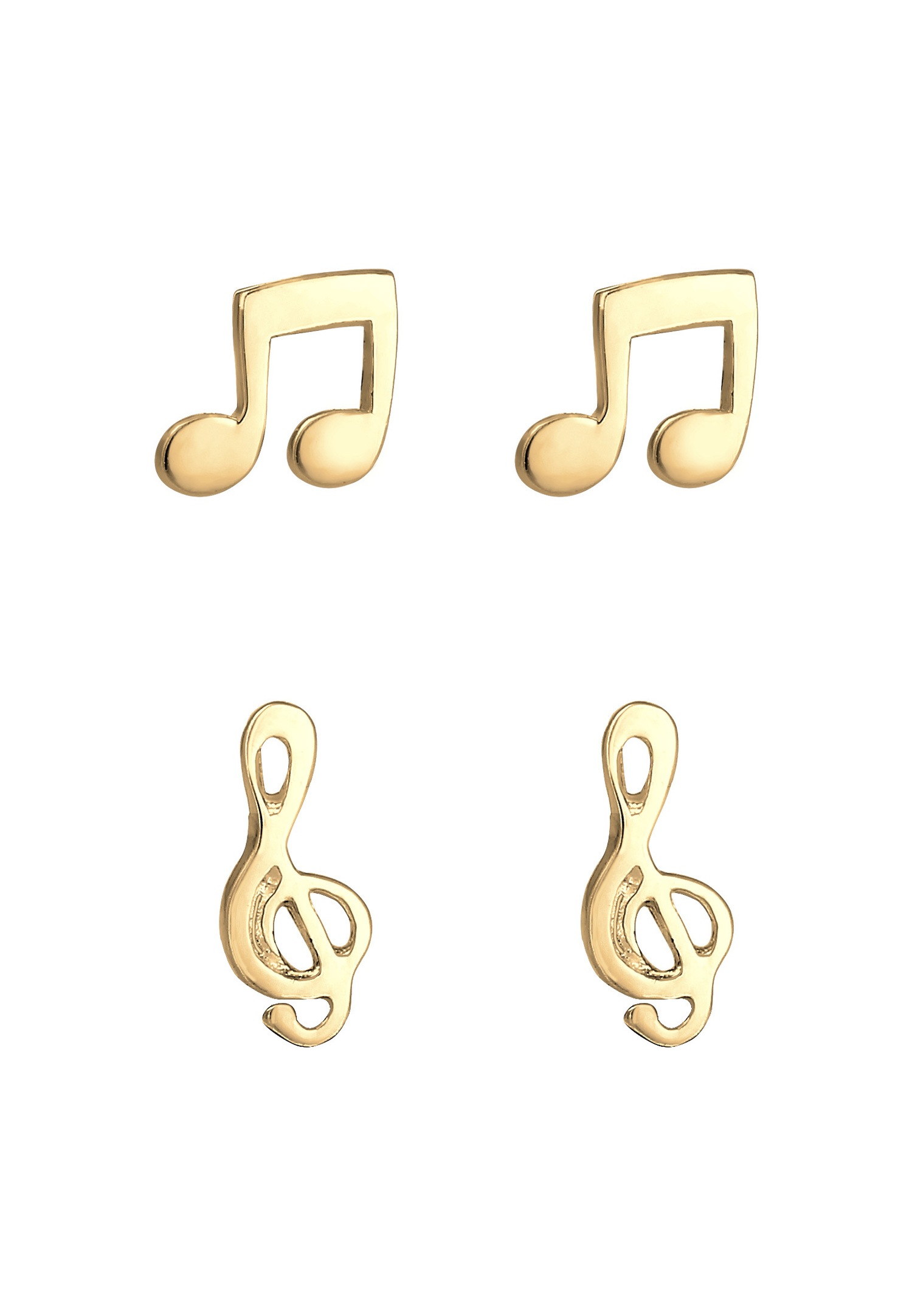 Elli Clefs Symbole Clous d'Oreilles Femme - Argent (925/1000)