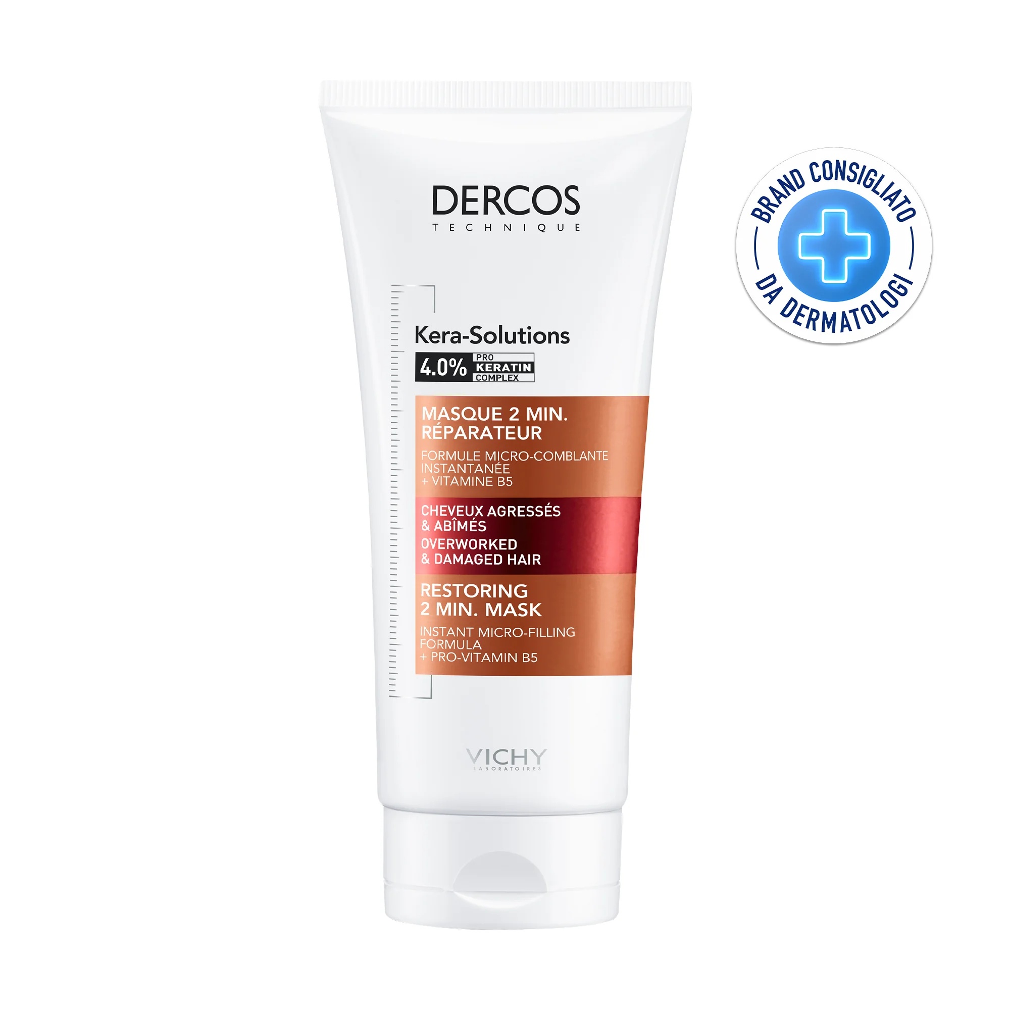VICHY Vichy Dercos Kera-Solutions Máscara Regeneradora 200 ml para Cabelos Secos