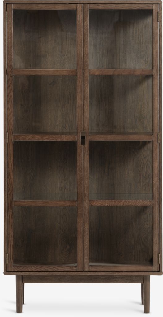 VESTERBY Vitrina VESTERBY visoka, 2 vrata, tamni hrast