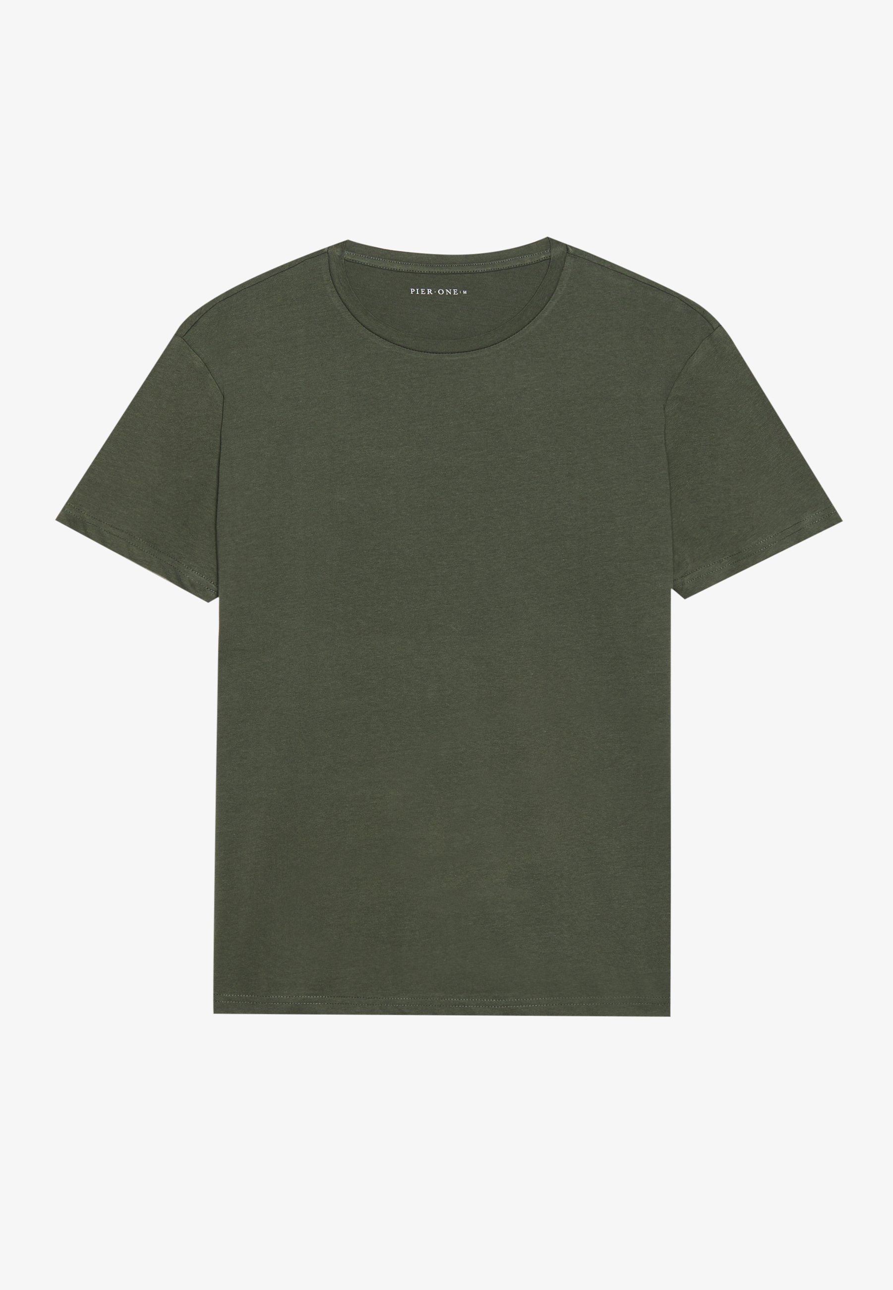 Pier One 7-pack - Basic T-shirt - zwart/donkerblauw/donkergroen