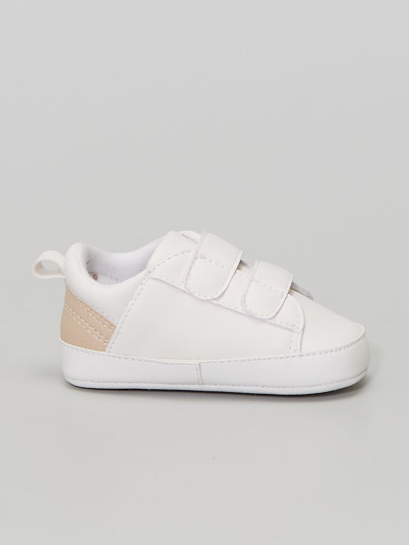 Modieuze sneakers met klittenbandsluiting - WIT