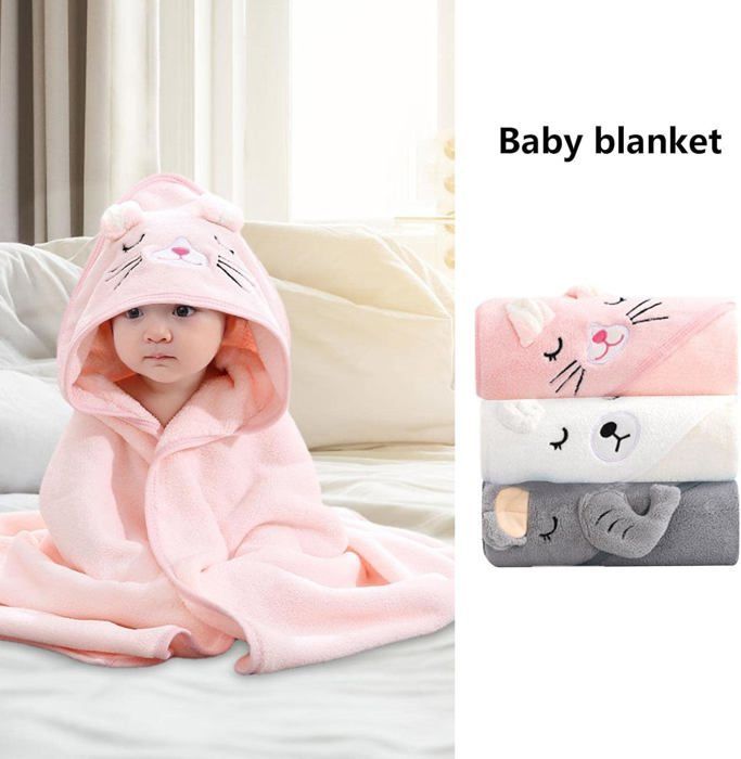 Lot De 3 Sortie De Bain Bébé, Serviette À Capuche pour Bébé, Extra Doux Absorbant, Cadeau Naissance