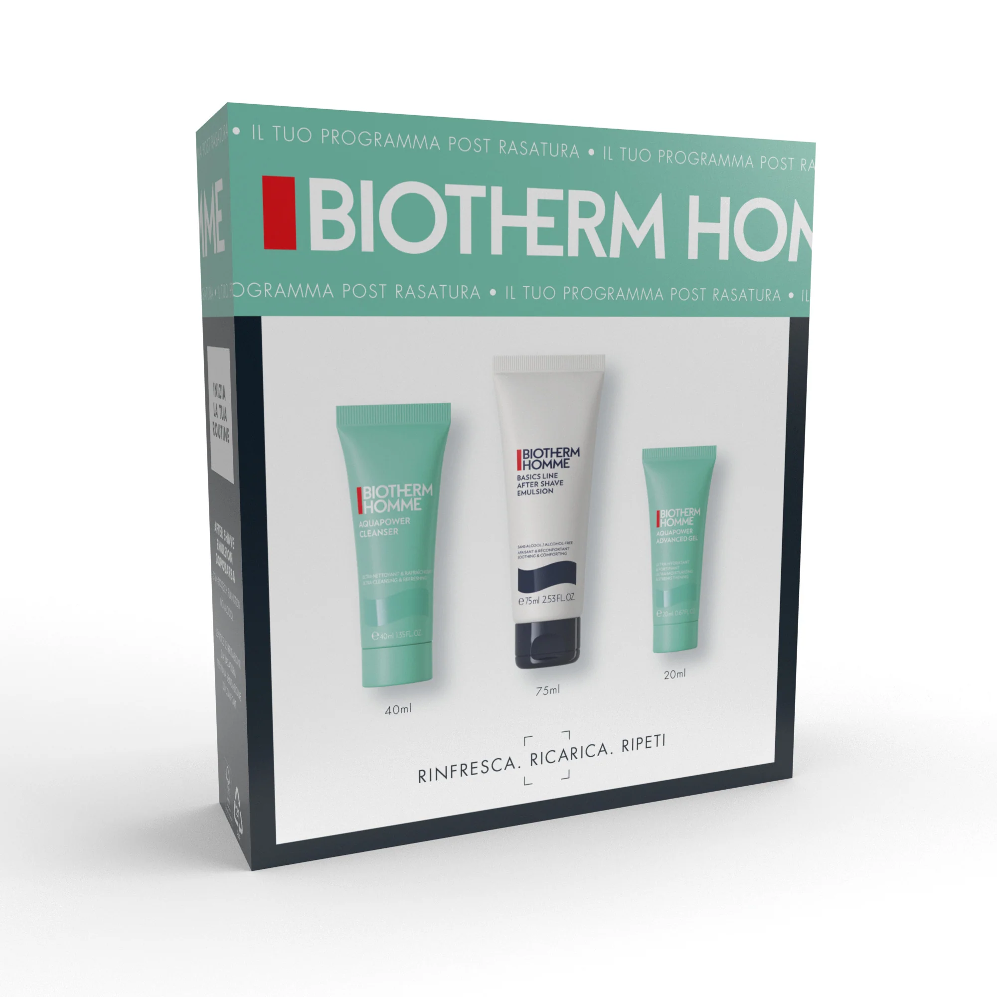 Biotherm Homme Cofanetto Baume Apaisant - Cofanetto Idratante, Cofanetto Rasatura, Balsamo Dopobarba