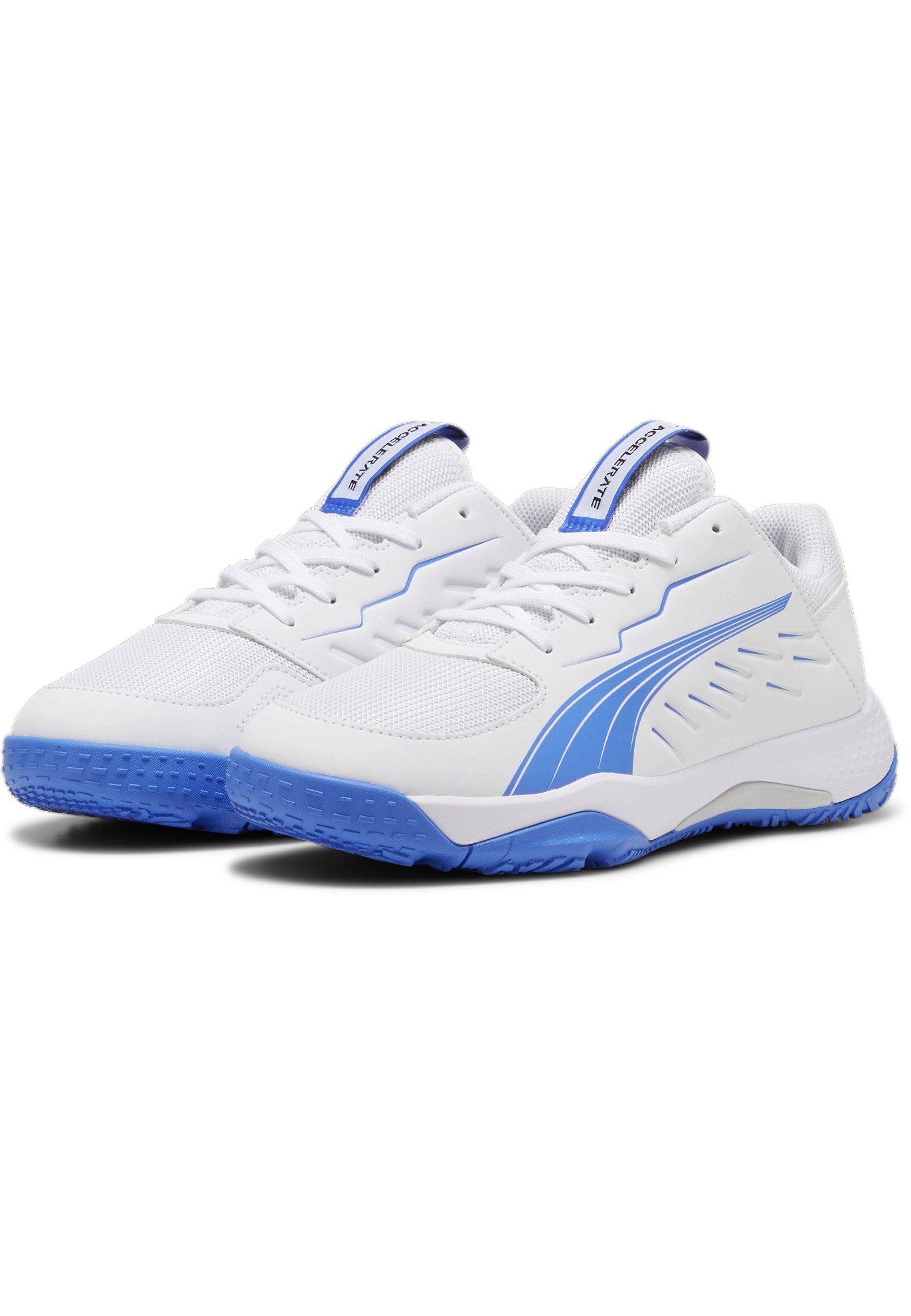 Puma ACCELERATE - Handbalschoenen - wit bluemazing