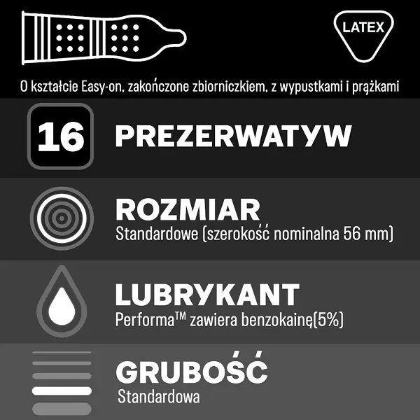 Durex Performax Intense Prezerwatywy, 3 szt.