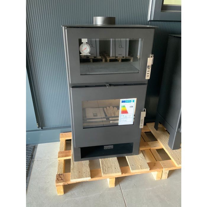 Poêle à bois Verso F - 9 kW | Avec four intégré pour cuisson traditionnelle