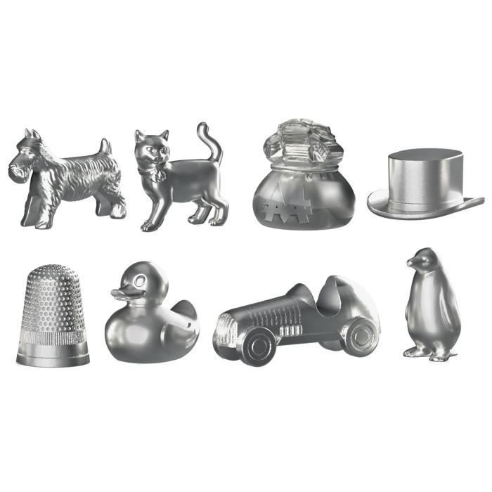 Klassiek Monopoly-bordspel, met opbergdoos en grote speelstukken, 2 tot 6 spelers, Franse versie, vanaf 8 jaar.