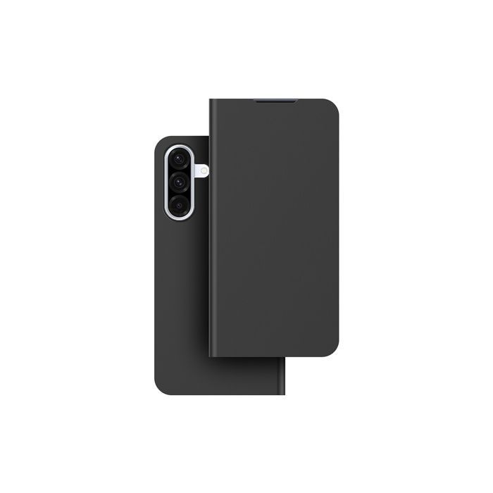 Funda tipo cartera con tapa diseñada para Samsung Galaxy A56 5G, color negro.