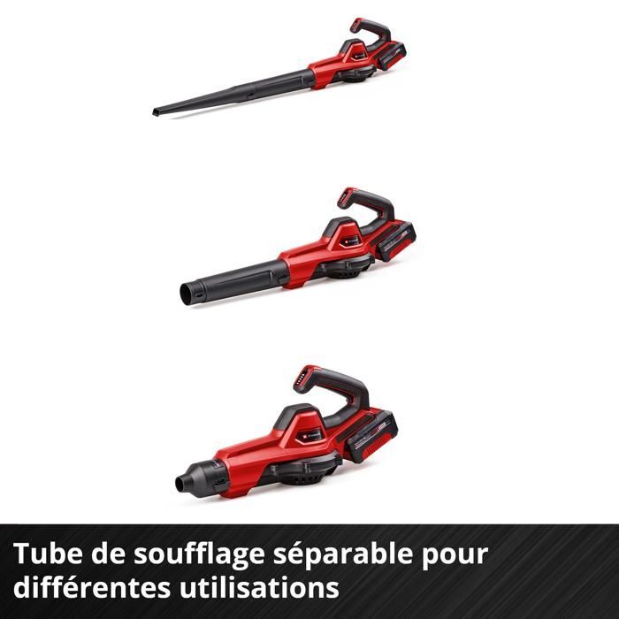 Einhell Souffleur de feuilles sans fil GE-UB 18/250 Li E Kit PXC (18V, 250 km/h) Livré avec Batterie 4,0 Ah et Chargeur