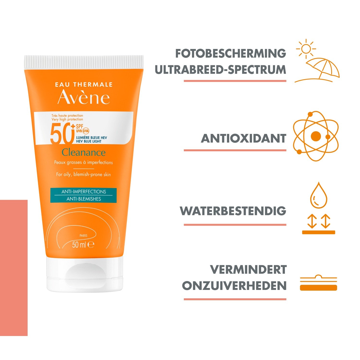 Avène Sunscreen Solaire Anti-Blemishes SPF50+ - 50 ml