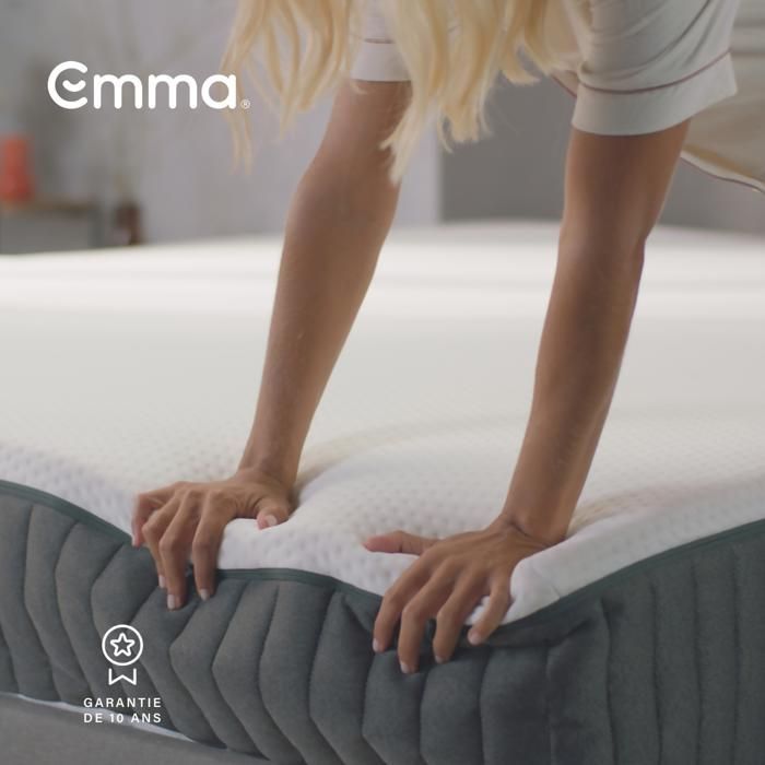 EMMA | Matelas Original Pro 160x200 | Confort Premium Ressorts + Mémoire de Forme | 7 Zones 7 Couches | Thermo-régulant | 27cm